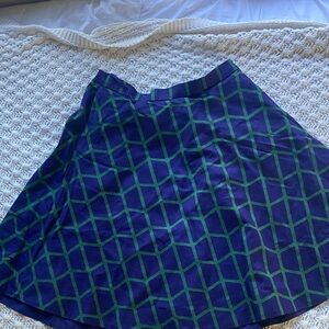 COS Geometric A-Line Skirt - Blue and Green